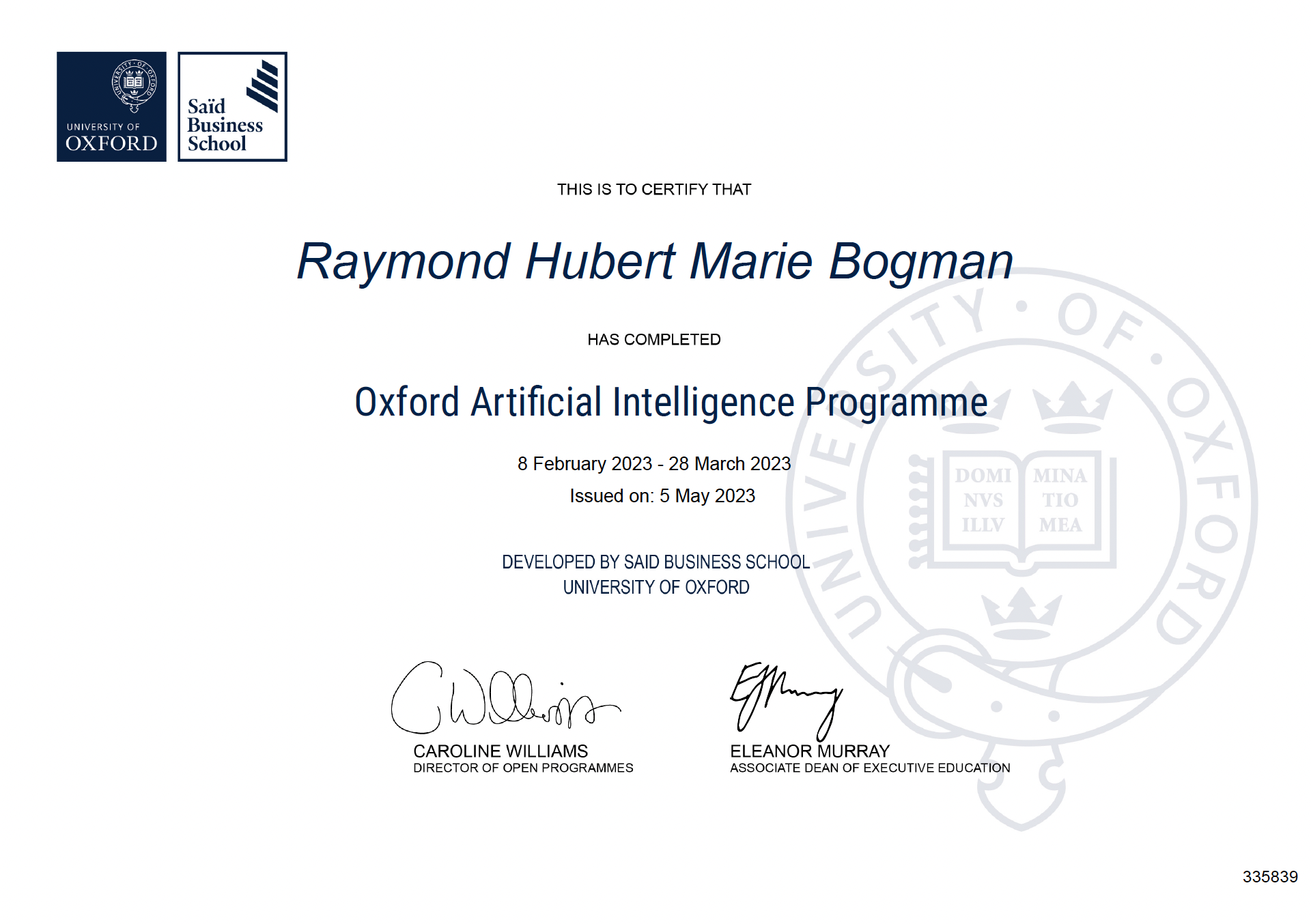 Oxford AI Programme Graduate: Leadership Lessons from AI
